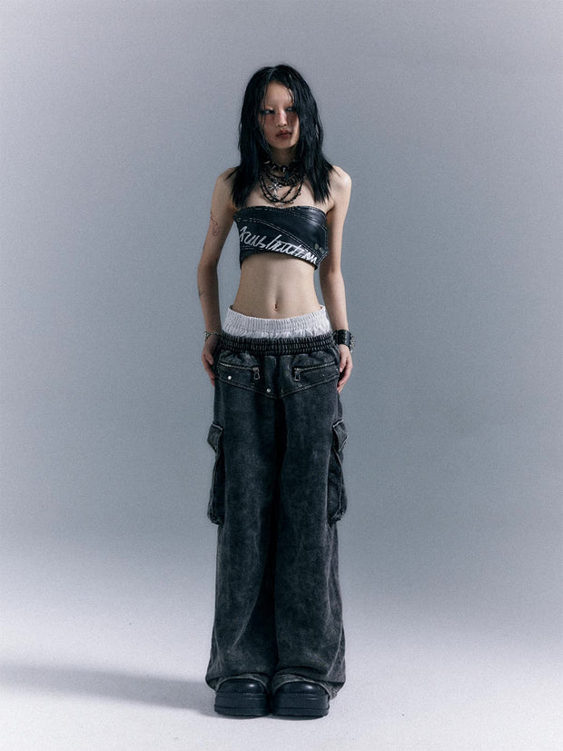 Black Fade Wash Pants