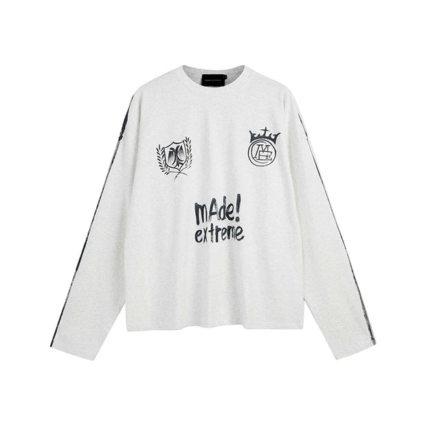 Street Graffiti Print Long Sleeve Shirt