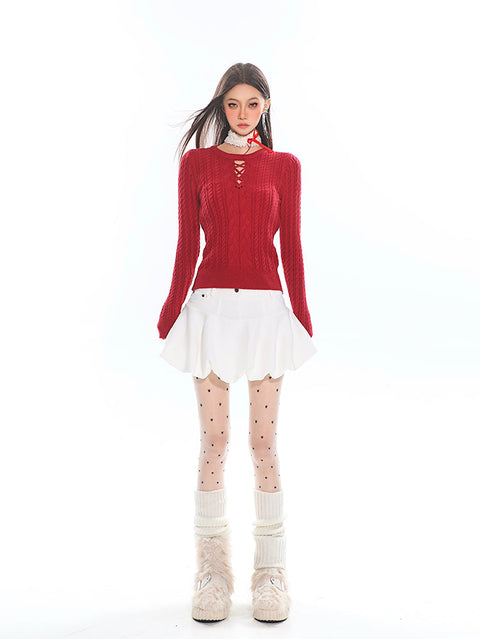 Cable Knit Sweater Top