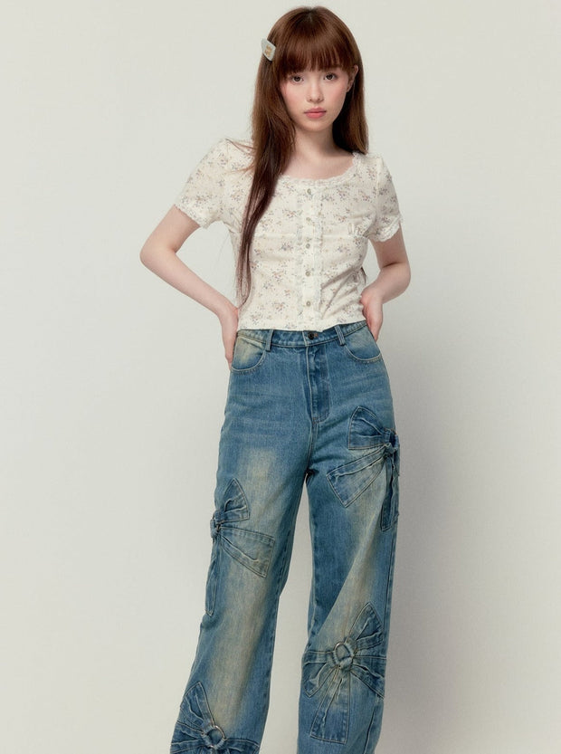 Wide-legged Straight High Waisted Pants