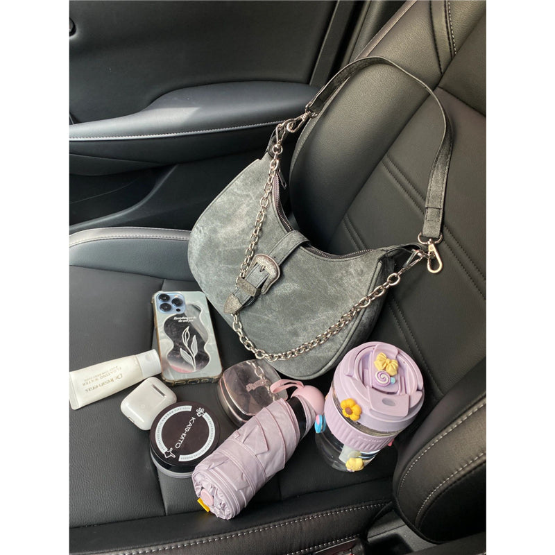 Crescent Chain Belt Purse