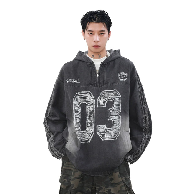 Half Zipper Pullover Oversize Hoodie