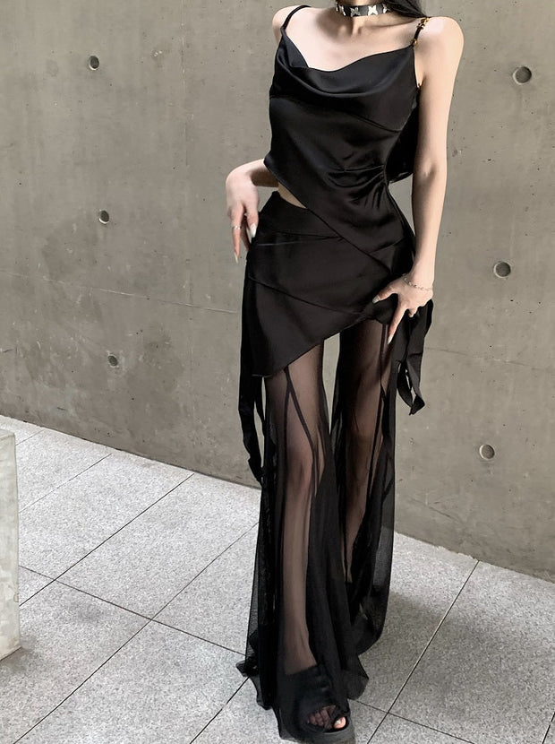 Silk Drape Top & Pants Set