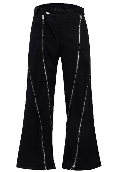 Deconstructed Zipper Flare Trousers - My Store