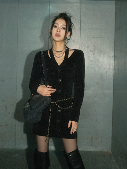 Andyet Black Knit Dress