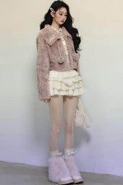 Loose Crop Fur Winter Coat - My Store