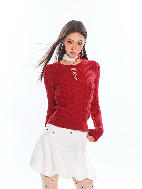 Cable Knit Sweater Top