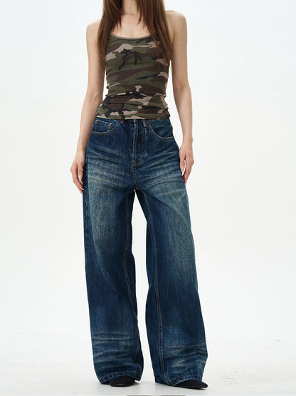 Classic Wide Leg Dark Wash Jeans