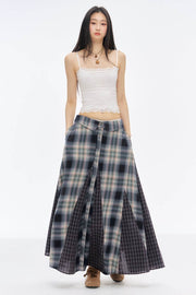 Retro Chic Spring Plaid Skirt - My Store