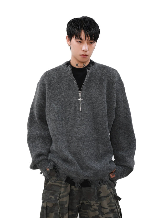 Oversize Damage Knit Sweater