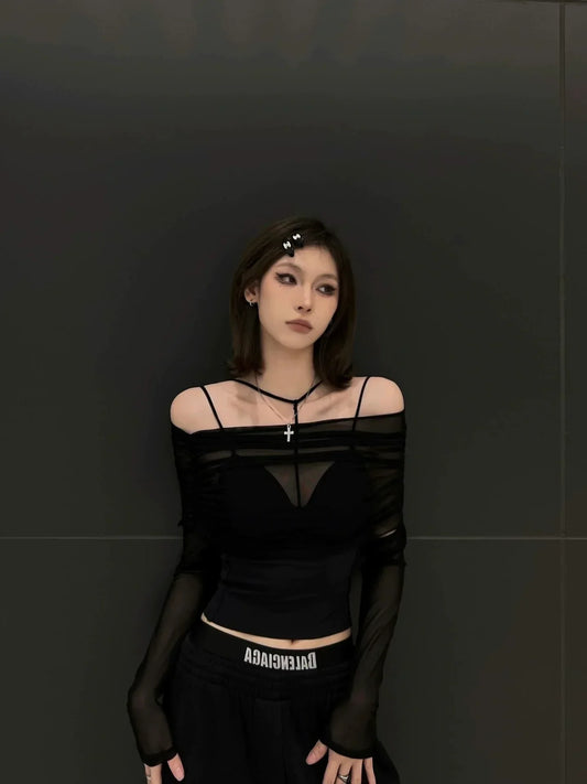 Sandra Mesh Top