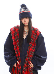 Retro Two Piece Plaid Hoodie