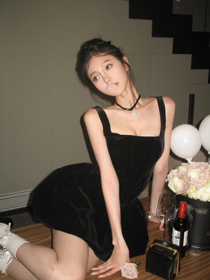 Velvet Ballerina Top & Skirt Set