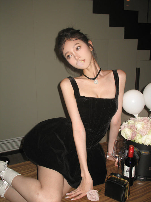 Velvet Ballerina Top & Skirt Set