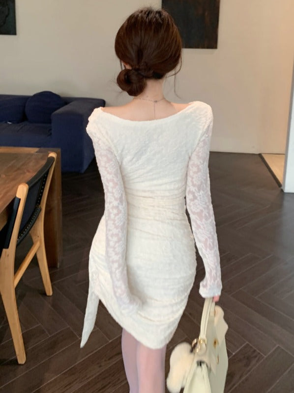 Lace White Feminine Dress