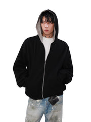 Oversize Reversible Zipper Hoodie