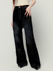 Wide-legged Straight High Waisted Pants