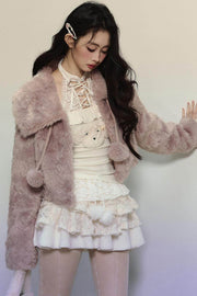 Loose Crop Fur Winter Coat - My Store