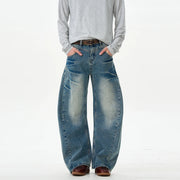 Medium Wash Wide Leg Skater Jeans