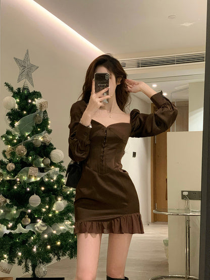 Ruffle Off Shoulder Dress