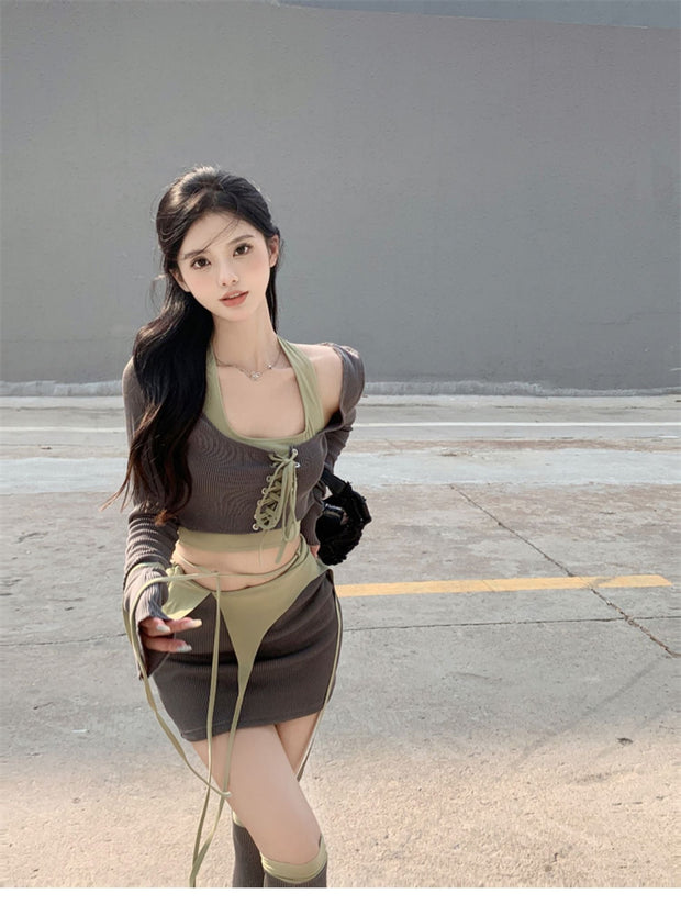 Bandage 3 Piece + Leg Warmers Set