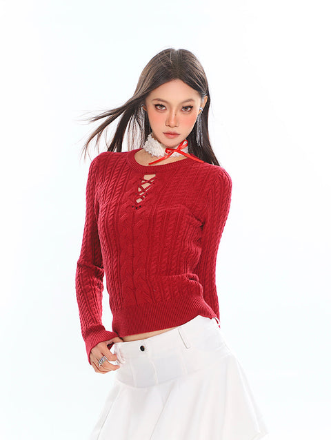 Cable Knit Sweater Top