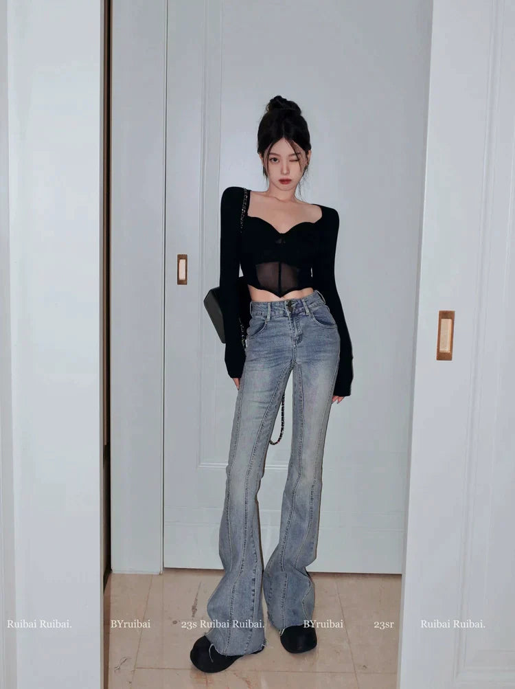 Corset Mesh Accent Top