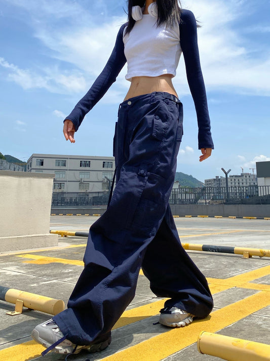Retro Belt Cargo Pants