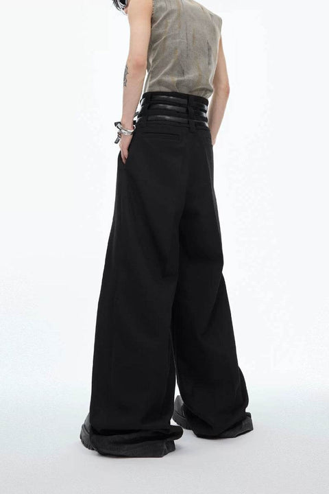 Pleated High-Waist Trousers - My Store