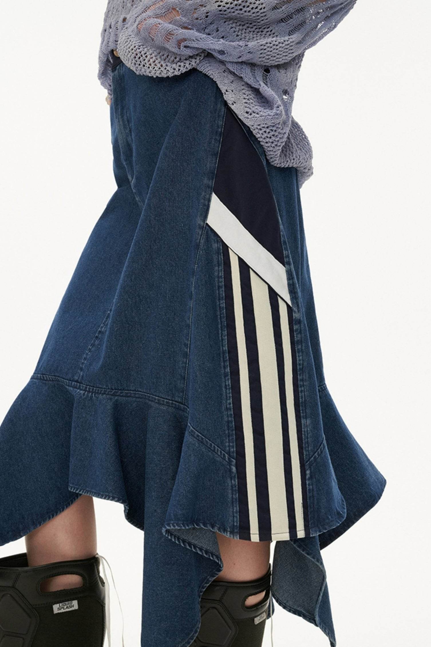 Vintage Irregular Denim Skirt - My Store