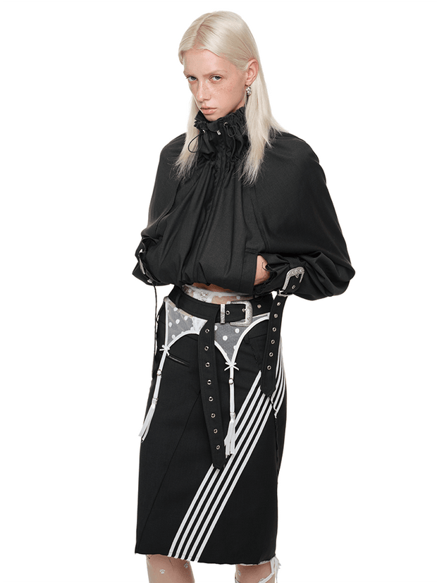 1Jinn Studio Cropped Balloon Bomber Jacket - My Store