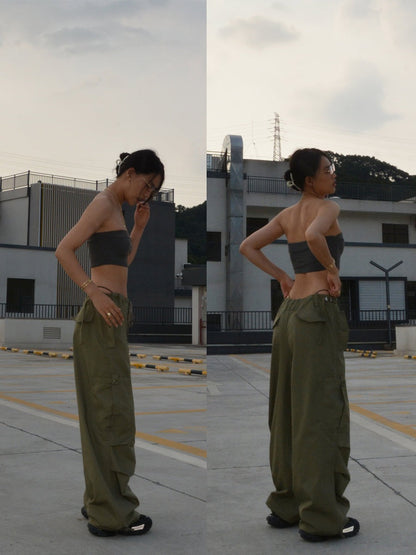 Retro Belt Cargo Pants