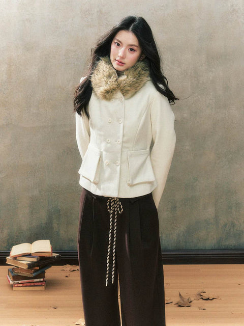 Fur Wool Coat - My Store