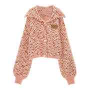 Iceland Roll-Neck Pink Cardigan - My Store