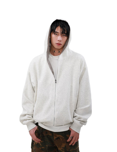 Oversize ReversibleZipper Hoodie