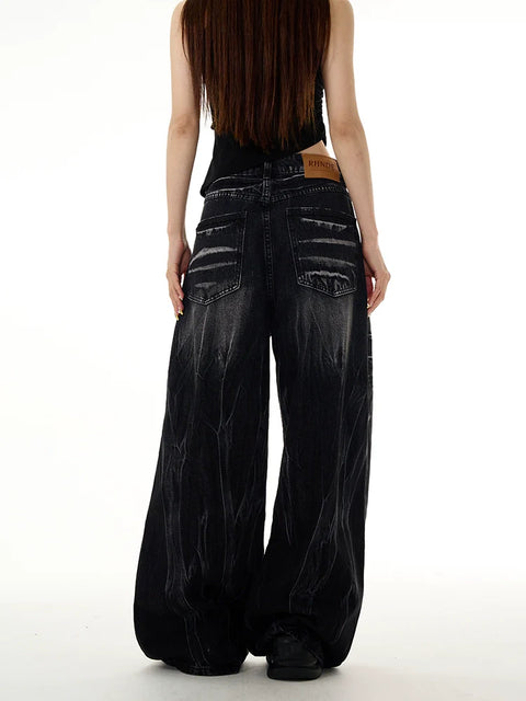 Wide Leg Denim Jeans