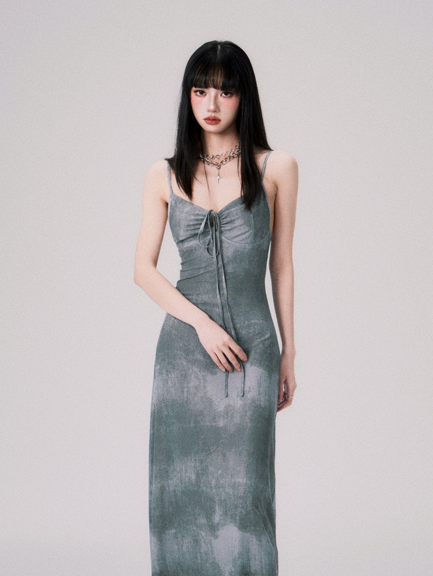 メッシュエラスティックドレス