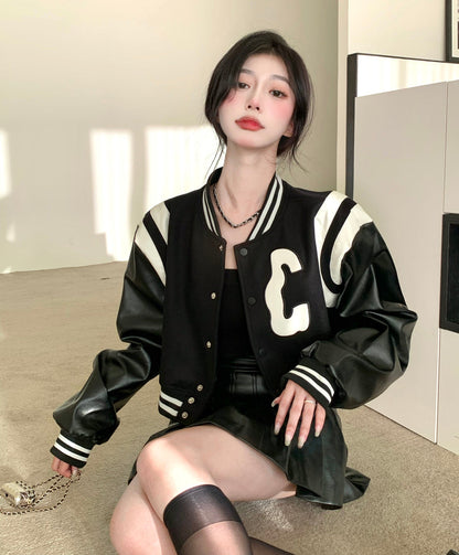 Cropped Baseball Jacket