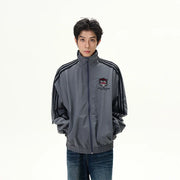 Three-Stripe Oversize Zipper Jacket