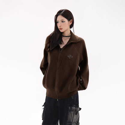 Silver Symbol Zip Up Jacket