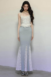 One-Shoulder Lace Mermaid Dress - My Store