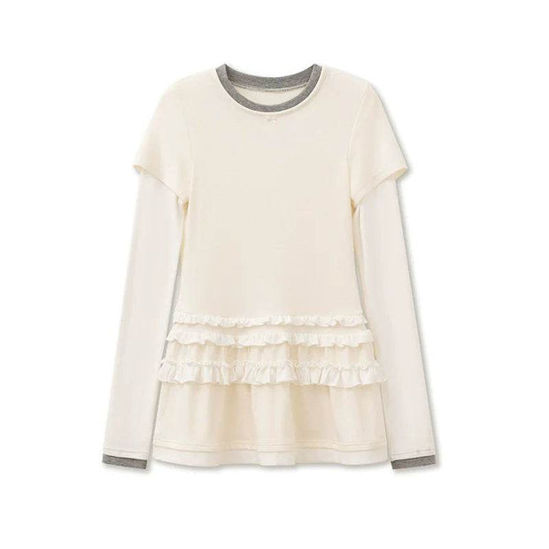 Two-Layer Lace T-Shirt - My Store