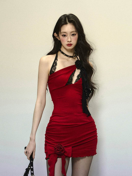 Red Laced Dress - My Store