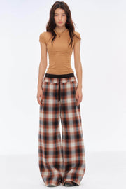 Plaid Wide Leg Pants - My Store