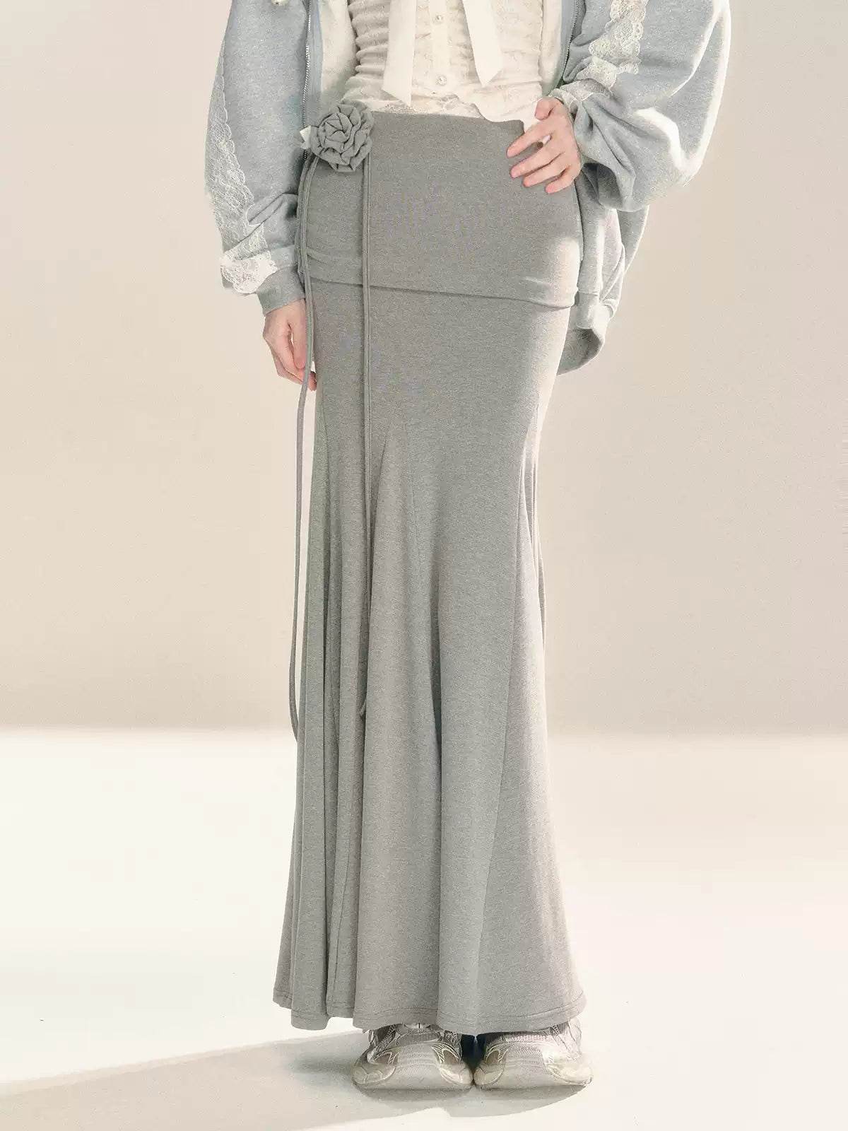Fishtail Gray Long Skirt - My Store