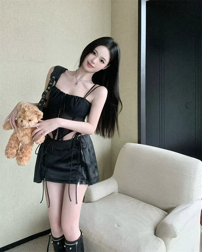 Marla Black Top & Skirt
