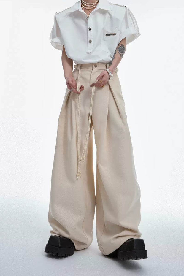 Heavyweight Tie-Waist Trousers - My Store