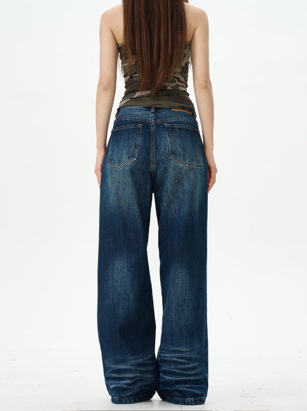 Classic Wide Leg Dark Wash Jeans
