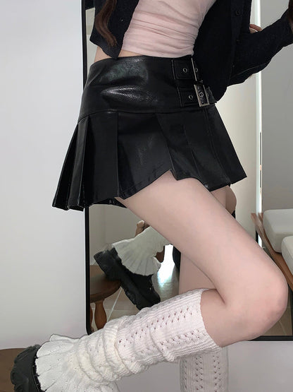 Leather Belt Skirt
