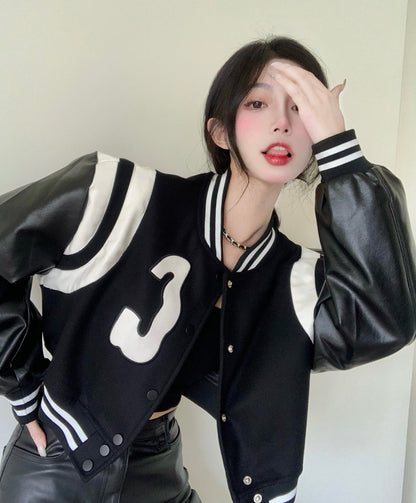 Cropped Baseball Jacket